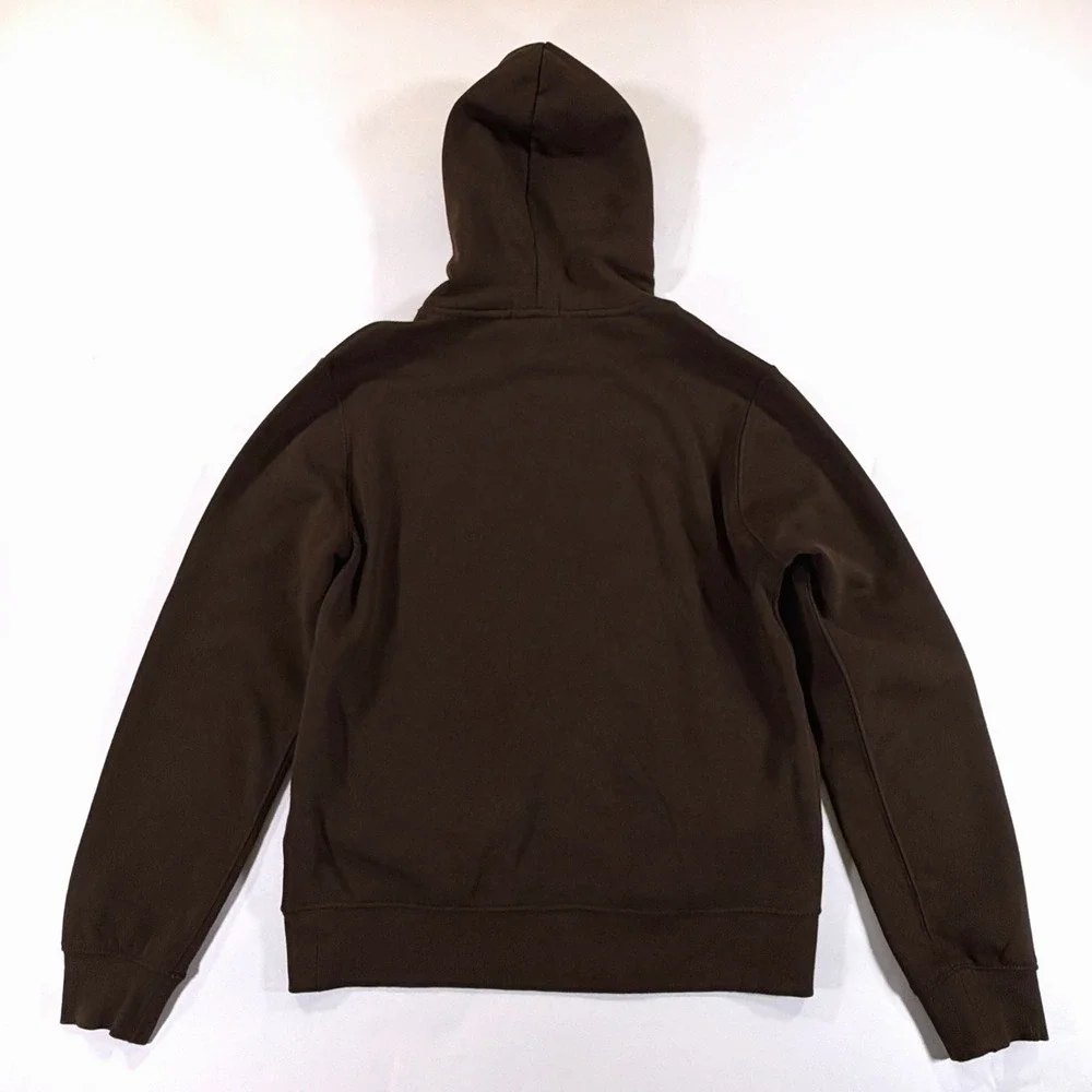Polo Ralph Lauren Hoodie Sweatshirt Mens M Brown Ski Bear Brown Pockets‎ Hooded
